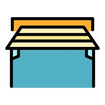 Garage smart gate icon vector flat Ilustración de archivo