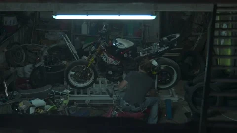 GARAGE STUNTER Stock Footage 146858193