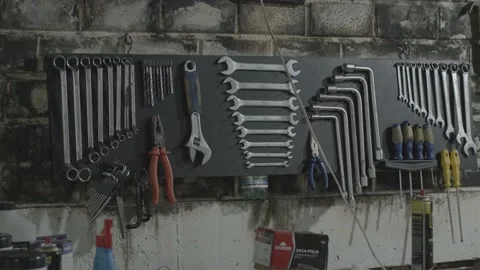 Garage Tools Stock Footage 136138676