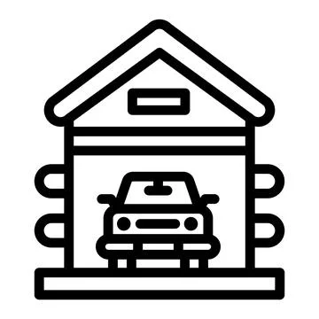 Garage Vector Icon Design Illustration Stock Illustration