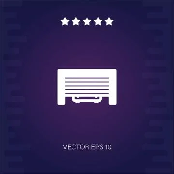 Garage vector icon Illustrazione stock