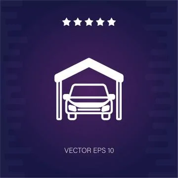 Garage vector icon Stock Illustration