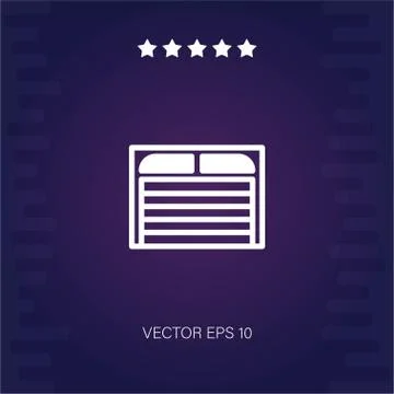 Garage vector icon Illustrazione stock