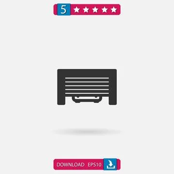 Garage vector icon Stock Illustration