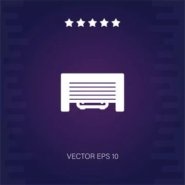 Garage vector icon Illustrazione stock