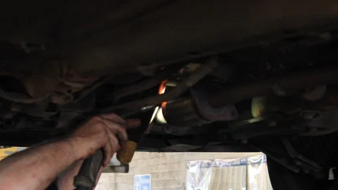 Garage work welding Stock Footage 92049231