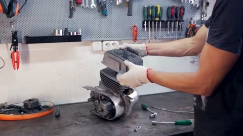 Garage workshop Stock Footage 159549624