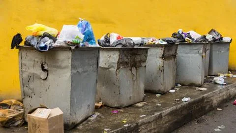 Garbage abandoned on the streets Stock-Fotos