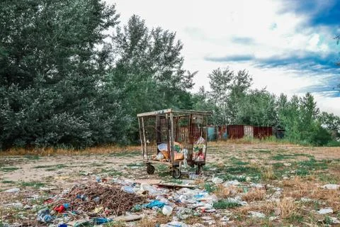 Garbage and nature Stock Photos