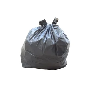 Garbage bag have waste inside isolated on white background. Stock-Fotos