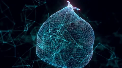 Garbage Bag hologram Close up Stock Footage 154844548