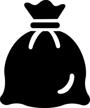 Garbage bag icon for trash disposal storage イラスト素材