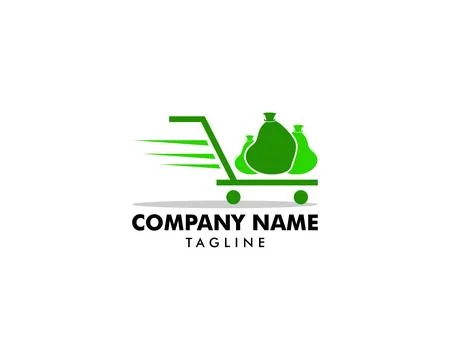 Garbage bag logo design template Stock Illustration