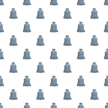 Garbage bag pattern representing waste disposal and pollution Stock Illustration