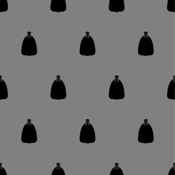 Garbage bag pattern seamless. rubbish black sack background . Vector texture Illustrazione stock