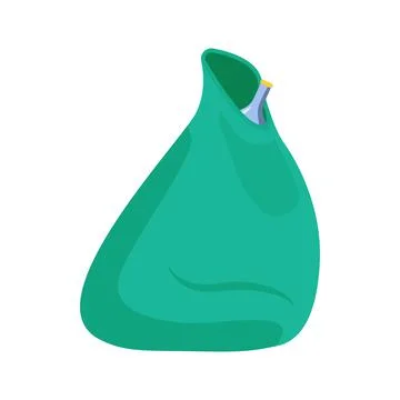 Garbage bag with plastic bottles semi flat color vector object Illustrazione stock