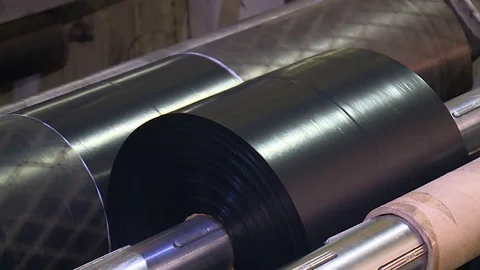 Garbage bag production Stock Footage 121949726