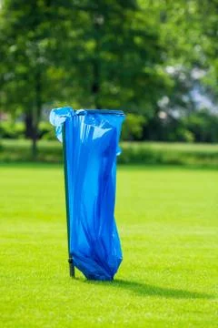 Garbage bag on the rack Stock Photos