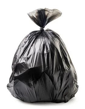 Garbage bag on a white background. Isolated Stock Photos