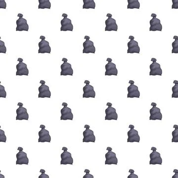 Garbage bags creating seamless trash waste pattern Stock Illustration