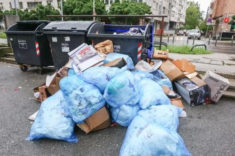 Garbage bags Stock Photos