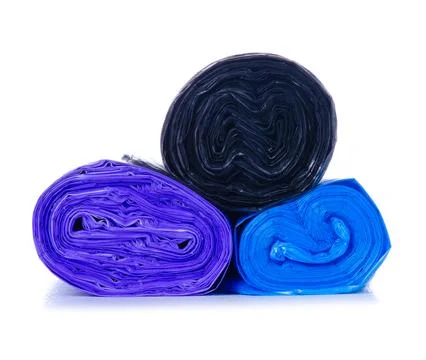 Garbage bags rolls Stock Photos