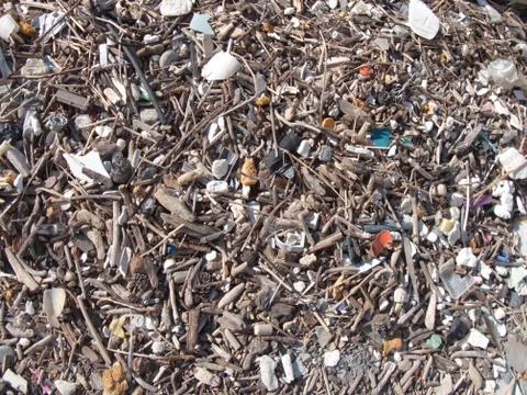 Garbage on the beach Stock Photos