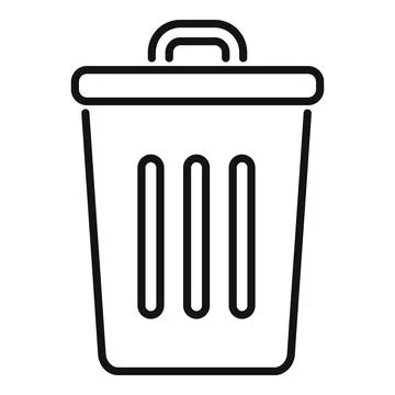Garbage bin icon representing removing and deleting files Stock-Illustration