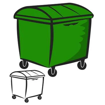 Garbage Bin Stock Illustration