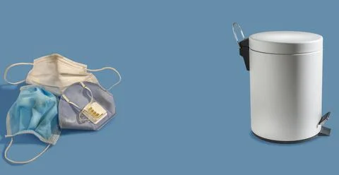 Garbage bin for infectious waste Stock Photos