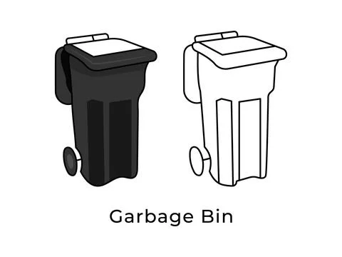 Garbage bin or trash cans icon vector illustration Stock Illustration