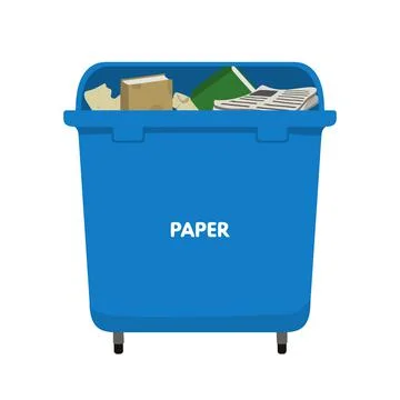 Garbage bin for paper vector illustration Illustrazione stock
