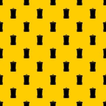Garbage bin pattern Stock Illustration