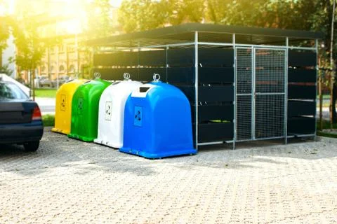 Garbage bins Stock Photos