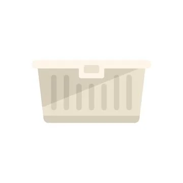Garbage box icon flat vector. Biodegradable plastic Illustrazione stock