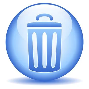 Garbage button 스톡 일러스트