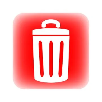Garbage button Stock Illustration