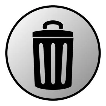 Garbage button Illustrazione stock
