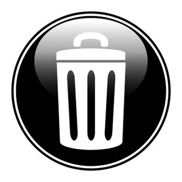 Garbage button 스톡 일러스트
