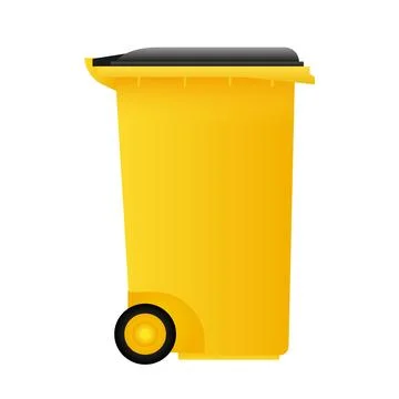 Garbage can, promoting waste separation and environmental responsibility. V.. Stock Illustration