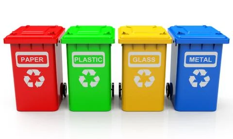 The garbage cans Stock Illustration