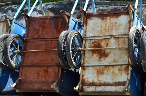 Garbage carts 写真素材
