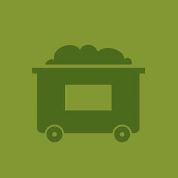 Garbage city cart icon. Simple illustration of garbage city cart vector icon for Иллюстрация