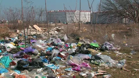 Garbage in the city. Stock Footage 10836052