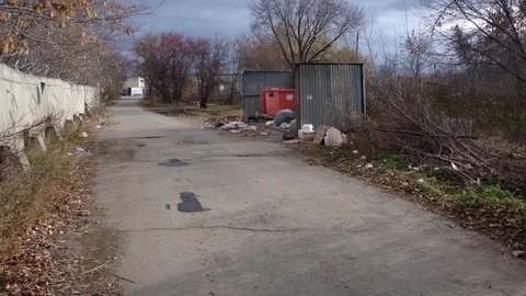 Garbage in City Video stock 106754784