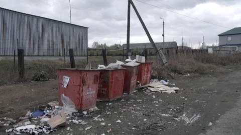 Garbage in City Video stock 106754867