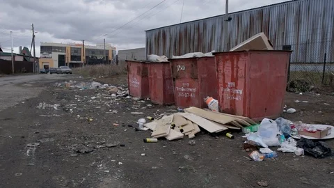 Garbage in City Video stock 106754909