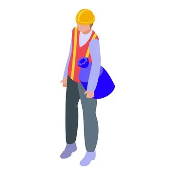 Garbage cleaner icon isometric vector. Service cleaning worker Stock Illustration