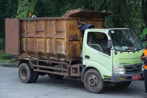Garbage collection car Stock Photos
