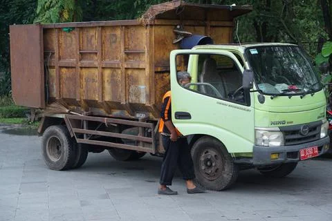 Garbage collection car Stock Photos